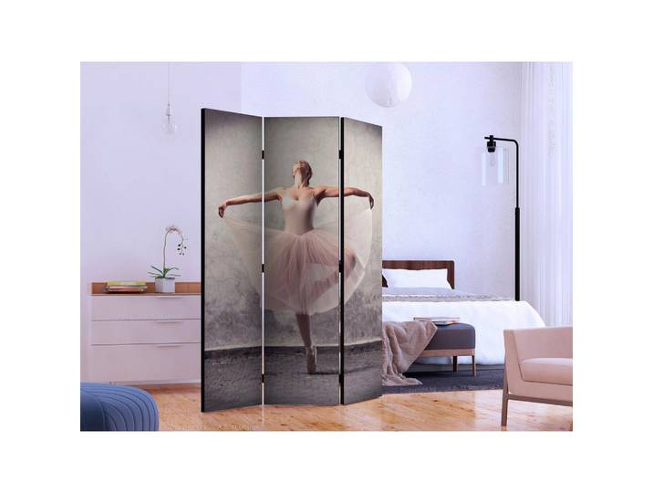 artgeist Paravent, Grau, Beige, Holz, Kiefer, massiv, Personen, 135x172x3 cm, Motiv auf Vorder- und Rückseite, Wohnzimmer, Raumteiler, Paravents