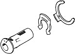 Dornbracht Set Stützhülsen/Sicherung 9024043050090 roh