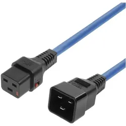MicroConnect, Verlängerungskabel, Powercord C19 IEC Lock - C20 (1 m, CEE 7/7)