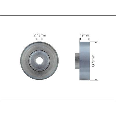 CAFFARO Umlenk-/Führungsrolle, Keilrippenriemen 500393 für Suzuki