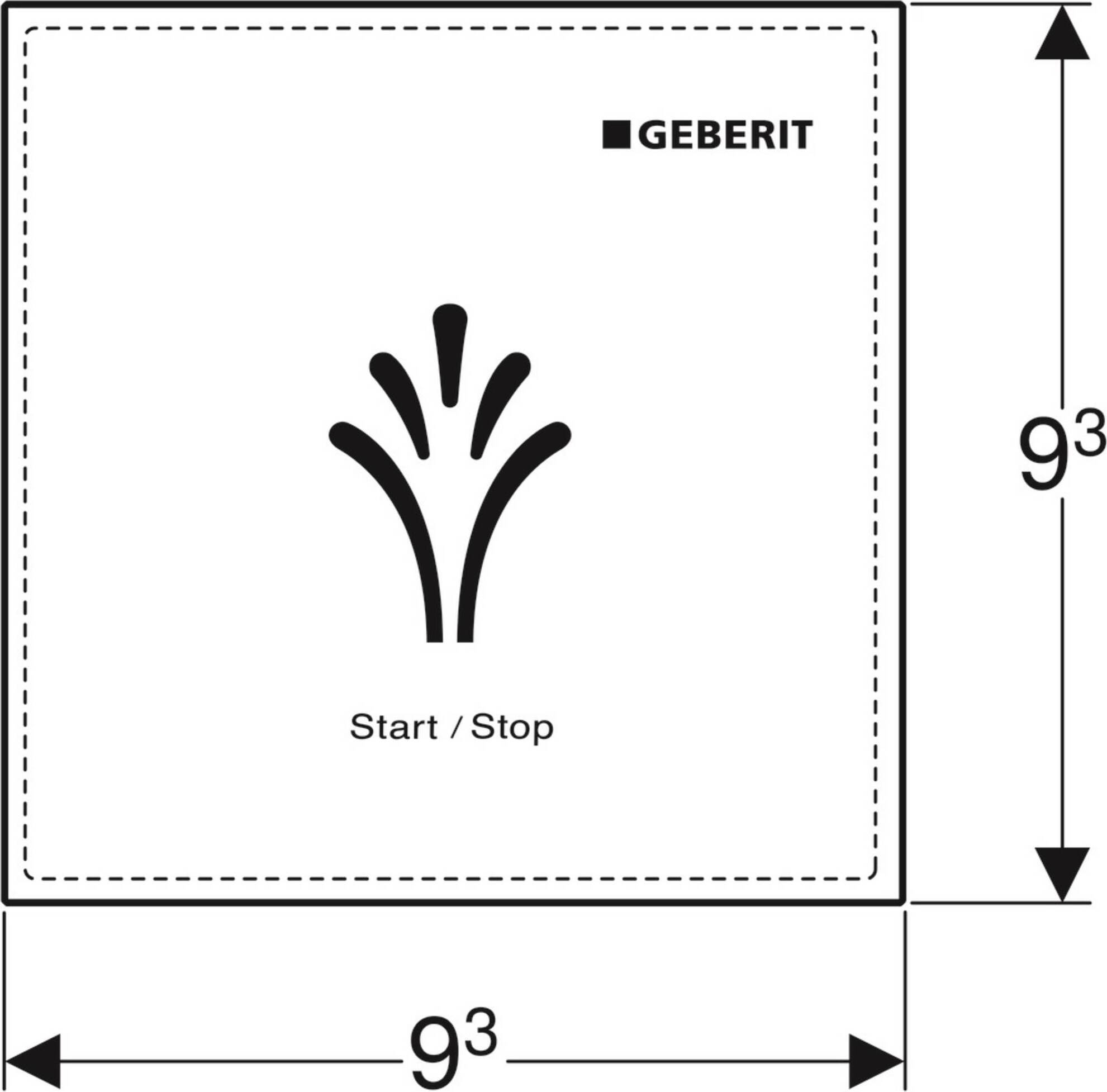 Geberit Wandbedienpanel AquaClean Sela berü.l, z AP, Oberfl. Kst./Farbe we.