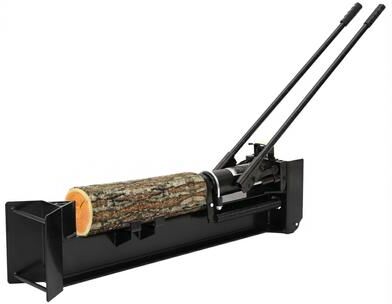 Garvee 12 Ton Manual Hydraulic Log Splitter Blue Black Top Steel Wheels