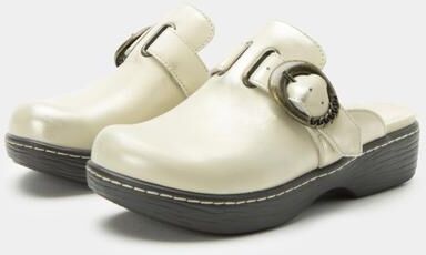 Women's Osmosis Open Back Rocker Clog Heel by Alegria in Gold (Size 42 M)