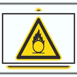 HB-Druck Vorsicht Brandfördernde Stoffe Symbol Schild A2 (420x594mm)