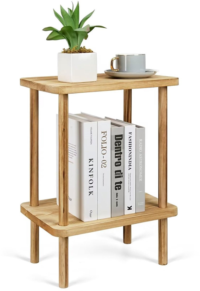 Unyqoos Compacte Bijzettafel met Opbergruimte