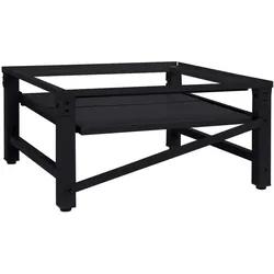 vidaXL Théo with low shelf (single pedestal), Waschmaschinenschrank, Schwarz