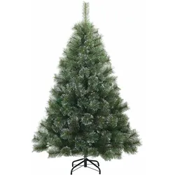 vidaXL Künstlicher Scharnier-Weihnachtsbaum schneebedeckt Grün 120 cm