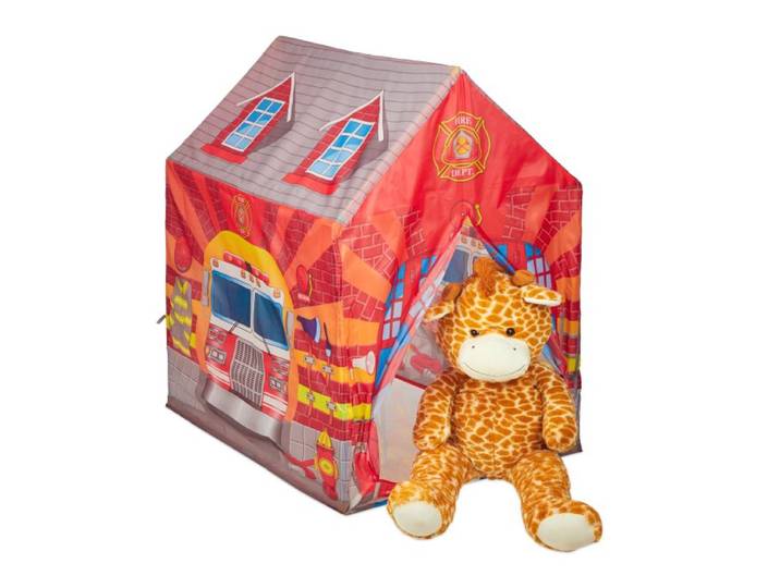 Relaxdays Tente de jeu Caserne de pompiers
