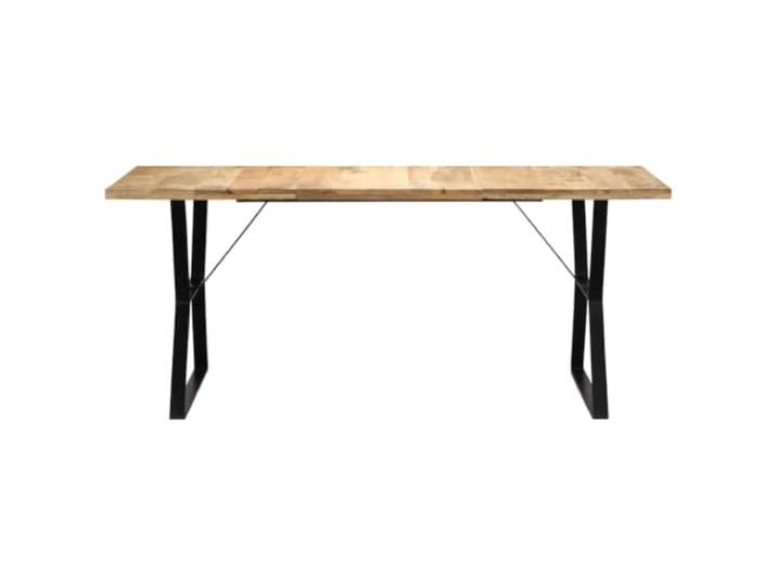 HKQWPBF Esstisch 180x90x76 cm Massivholz Mangoholz Industrie-Stil Massives Mangoholz, pulverbeschichtetes Eisen, Industrie-Stil, Esszimmer, Küche, einfache Montage, Unikat