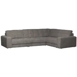 Ecksofa Date Cordbezug, klassischer Stil, Rechtsausführung, Terrazzo Dunkelgrau, weich gepolstert