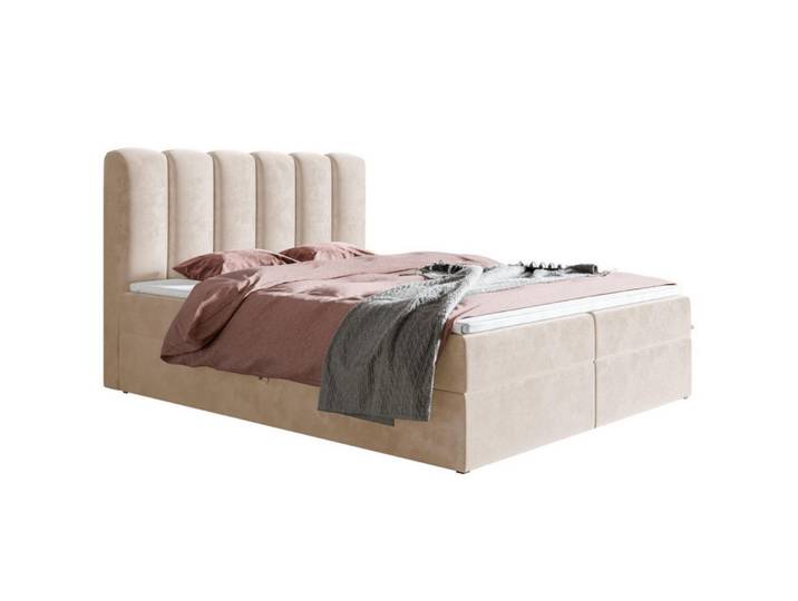 Sepro Meble Bett Beige FOX 10 Kontinental 160x200 cm, 160x200 cm, Schlafzimmer, Betten, Polsterbetten