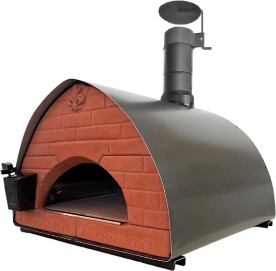 Pizza Party Bollore Pietra - Forno ibrido 2 in 1 Gas/Legna per pizza - Camera di cottura 60x60 cm - Piano cottura in biscotto