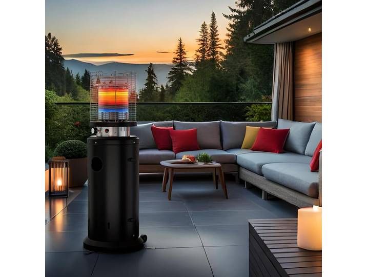 Chauffage au propane, chauffage au gaz, chauffage de camping pour tentes, chauffage extérieur portable avec couvercle de protection, chauffage pour chariot de golf, sans fil