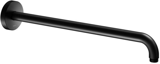 Keuco Bras de douche 450 mm, noir mat, raccord mural, rosace ronde (51688370400)