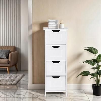 Drop Dash Deals Freestanding Bathroom Storage Cabinet With Drawers Narrow Small Space Organizer Unit Freestanding Bathroom Storage Cabinet With Drawers Narrow Small Space Organizer Unit