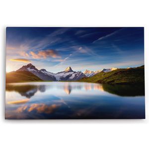 Sinus-Art Wandbild Bachalpsee Schweiz, Leinwand, Querformat, 120 x 80 cm