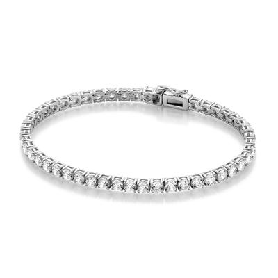 Tennisarmband "Tennisarmband mit Zirkonia Steinen, Silber 925" Gr. 17,5, silber, GIORGIO MARTELLO MILANO, Armbänder, Damen, 17,5cm, Tennisarmband