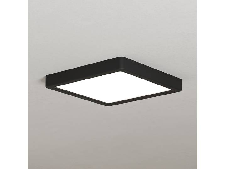 Plafonnier LED 22 x 22cm Argenté/Noir Polycarbonate LED Module LED