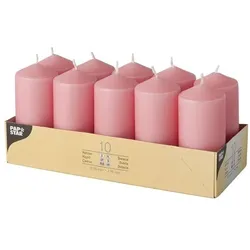 Papstar Stumpenkerzen 9 cm 10 Stück rosa, 9 cm