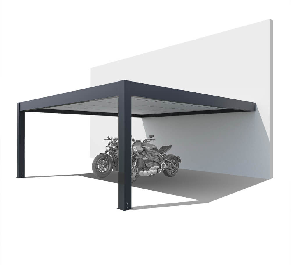 fenetre24.com Carport 5x5 m en aluminium – Abri voiture spacieux