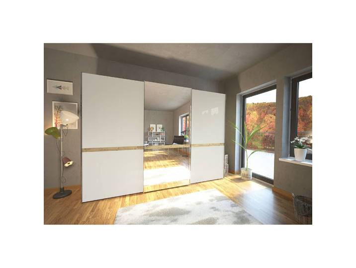 Armoire portes coulissantes Barcelona IV 300 x 217cm Marron 1 miroir