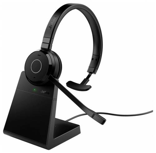 Jabra Evolve 65 TE Link390a UC Mono On Ear Headset Bluetooth Schwarz Headset, Batterieladeanzeige, Mono Computer