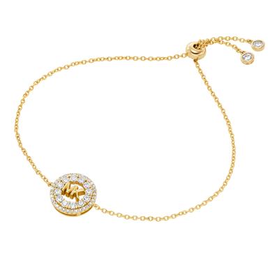 Armband MICHAEL KORS "Schmuck Geschenk Silber 925 Armschmuck PREMIUM", gold (gelbgoldfarben, kristallweiß, kristallweiß), Armbänder, Damen, 19cm, Silber 925 (Sterlingsilber), Armband, mit Zirkonia (synth.)