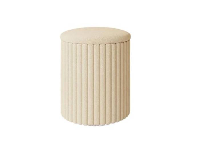 Zymjzbetic Schminkhocker Moderner runder Make-up-Hocker, Schlafzimmer-Aufbewahrung, Schminktisch, Stuhl, niedriger Waschtisch(Color 2)