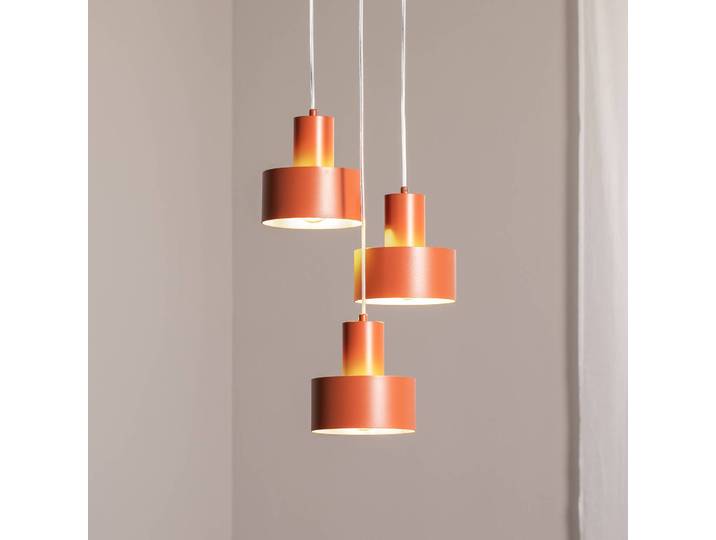 Hängeleuchte Rif 3 SIGMA, dimmbar, rot, für Wohn- / Esszimmer, Metall, Modern, Hängelampe