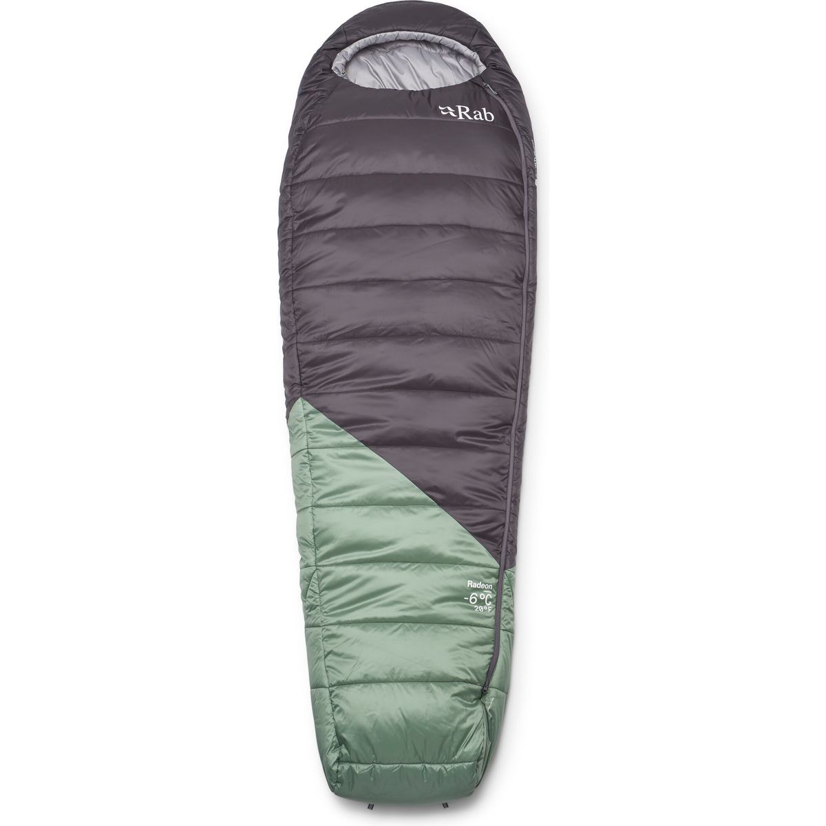 Rab Radeon -6C / 20F Wmns dark fig green/graphene (FGH) Right Zip QSS-24-FGH-REG-RZ
