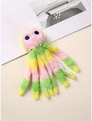 Inspired Finds Octopus Kick & Chew Cat Toy Plush Interactive Teaser Replacement For Indoor Cats green