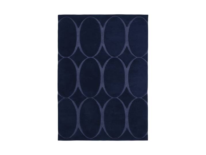 Handgetufteter Designer Wollteppich „Renaissance“, verschiedene Grössen Dunkelblau WEDGWOOD