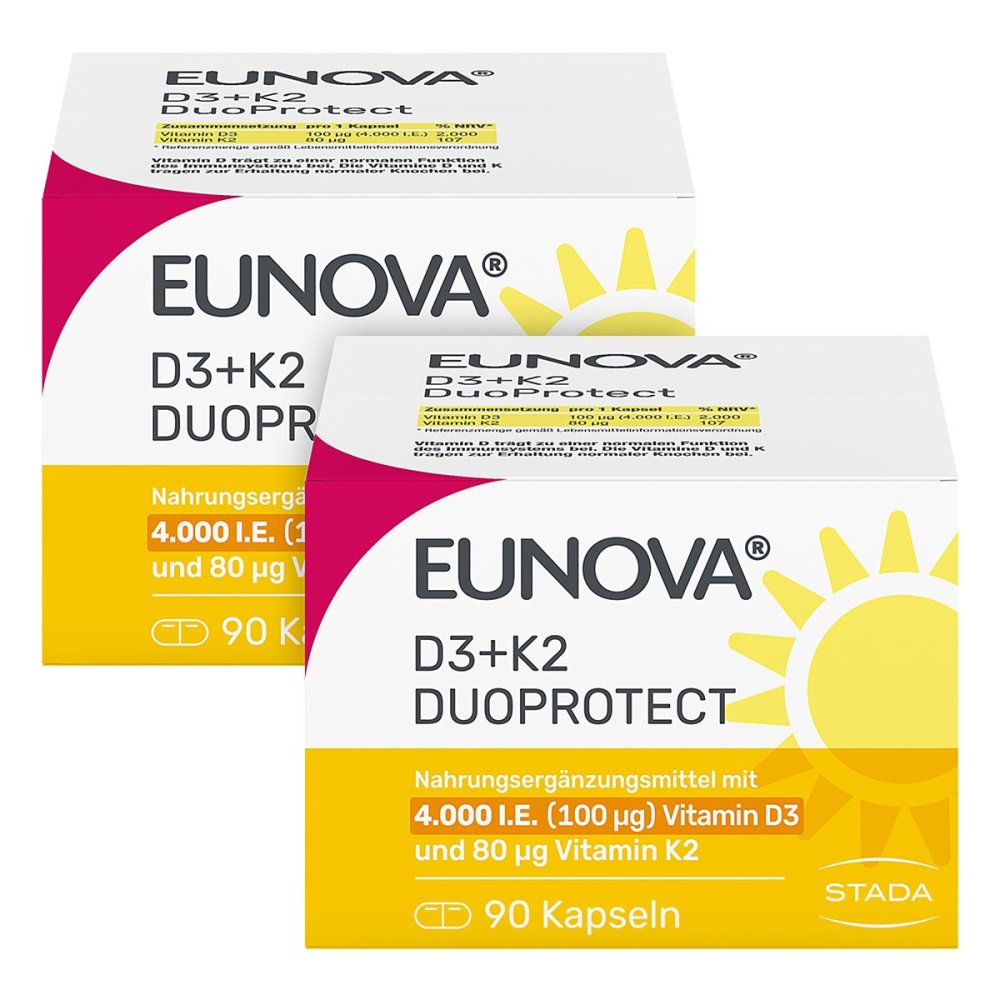 STADA Consumer Health Deutschland GmbH Eunova DuoProtect Vitamin D3+K2 4000IE/80UG 18240319