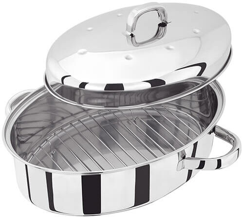 Judge Stainless Steel 35x25x15cm Oval Roaster With Rack