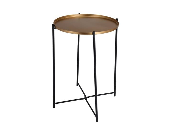 Beistelltisch rund 35 x 47 cm schwarz/gold