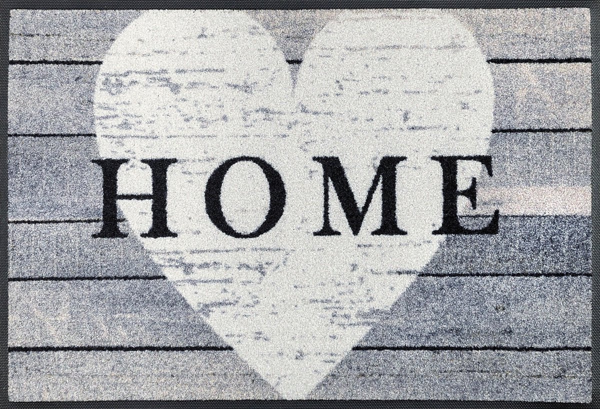 Kleen-Tex Deurmat Wash+Dry Heart at Home - 50 x 75 cm