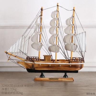 Uplift Essentials Vintage Wooden Sailboat Model Mediterranean Style Nautical Home Decor And Creative Room Ornament titanic