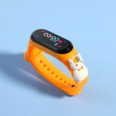 Discount Dollar Deals Fashion Mickey LED Childrens Watch For Girls Waterproof Sports Touch Screen Bracelet With Spiderman Doll Design color Zcm