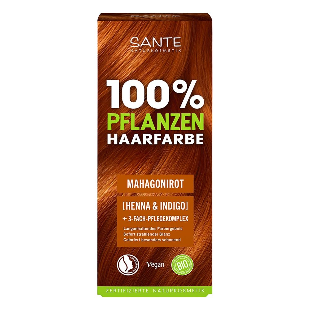 LOGOCOS Naturkosmetik GmbH & Co. KG Pflanzenhaarfarbe mit 3-fach Pflegekomplex mahagonirot 07 08107936