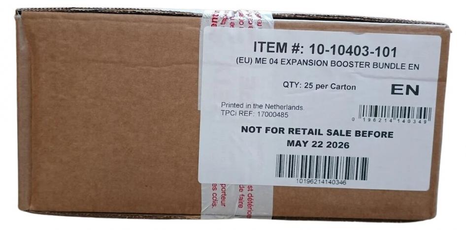 TCG Mega Evolution Chaos Rising Booster Bundle Case 25 Pcsbeschädigt