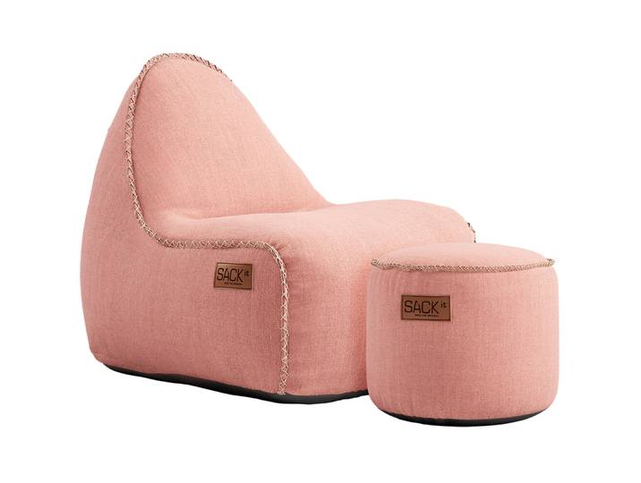 SACKit Sitzsack Cobana rose 100 Prozent Olefin Fasermischung / Füllung: EPS Kugeln B 65 cm - Material: 100% Olefin Fasermischung / Füllung: EPS Kugeln