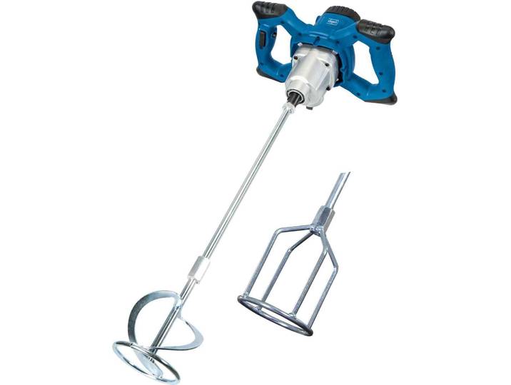 Scheppach Mélangeur à main PM1400 1400W Engrenage à 2 vitesses avec vitesse variable 570 / 760min1 y compris mortier 580mm et fouet à peinture 590mm avec filetage M14