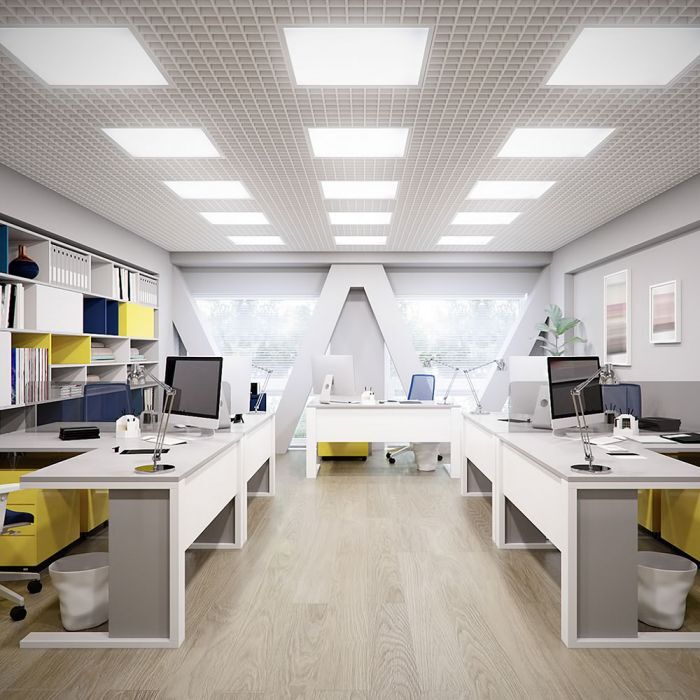 V-Tac Set 10pz Pannello Led 60x60 36w 120lm/w Installazione 2in1 Da Incasso E Plafone, Colore Bianco Luce 4000k - 23765