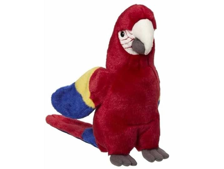 Pluche papegaai knuffeldier rood 21 cm - Tropische vogels