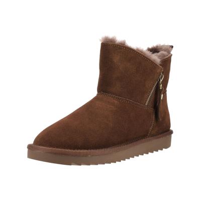 Stiefelette ARA "Ara Stiefelette Veloursleder", Damen, Gr. 39, kaffee, Veloursleder, Schuhe Stiefelette