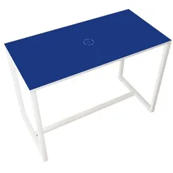 easyDesk Stehtisch für Besprechungen blau, 114x110x75 cm