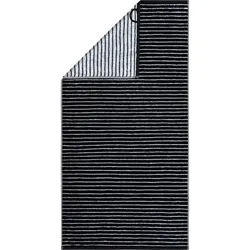 Handtuch BLACK&WHITE RINGEL (BL 50x100 cm) - schwarz - BL 50x100 cm