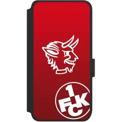 Nivocase Klapphülle für Samsung Galaxy S25 Handyhülle aus Kunst Leder NIVOflip schwarz 1. FC Kaiserslautern (Samsung Galaxy S25), Smartphone Hülle, Schwarz