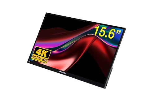 Verbatim PMT-15 Draagbare 4K UHD Touchscreen Monitor 15,6 inch met Metalen Behuizing
