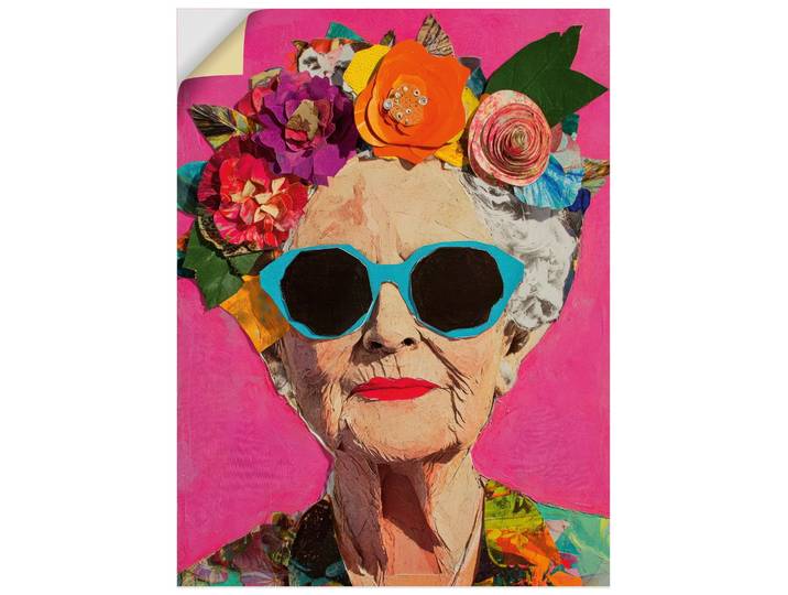 Artland Wild und fabelhaft, Frau mit Blumenkranz Bilder von Frauen 1 Stk. tlg. als Alubild, Leinwandbild, Poster, Wandaufkleber in verschied. Grössen